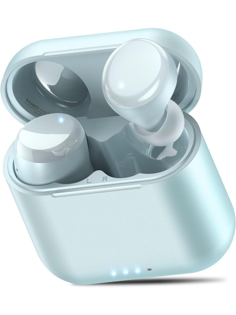 Wireless Blue Stereo Sound 50 Hours Playtime Waterproof Bluetooth 5.3 Earbud